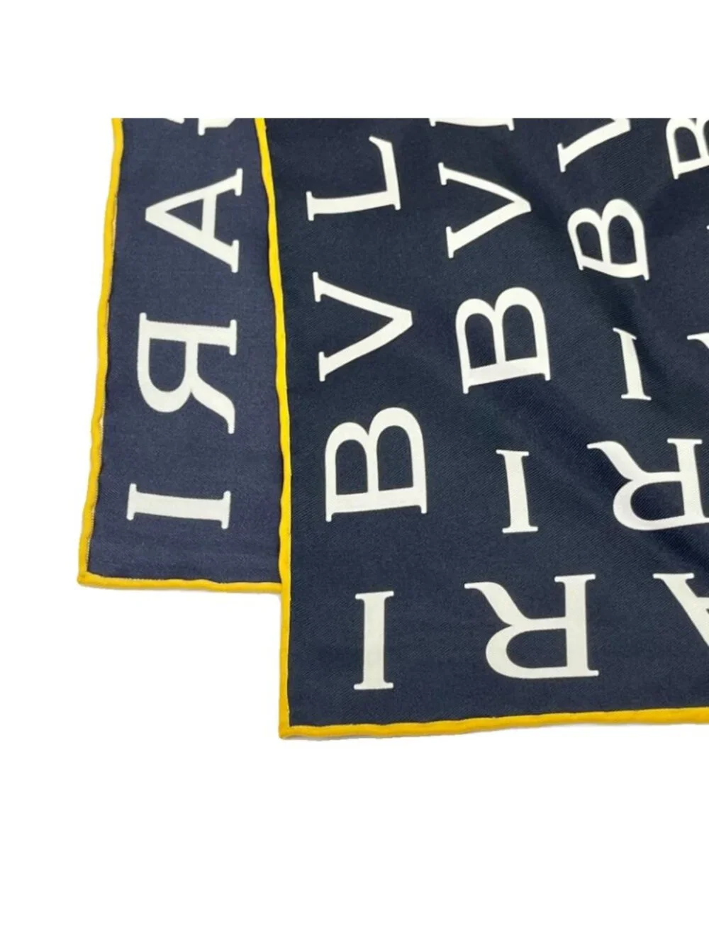 Bvlgari Silk Scarf Logo Mania Black